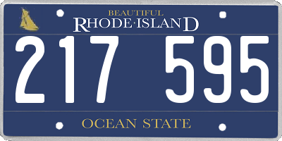 RI license plate 217595