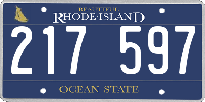 RI license plate 217597