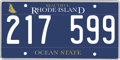 RI license plate 217599