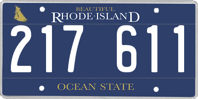 RI license plate 217611
