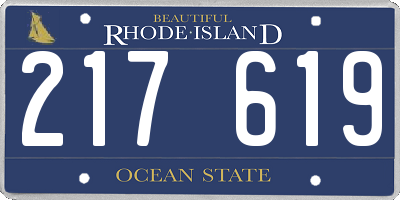 RI license plate 217619