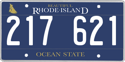 RI license plate 217621