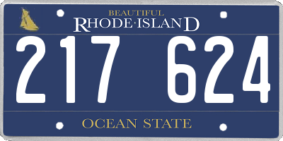RI license plate 217624
