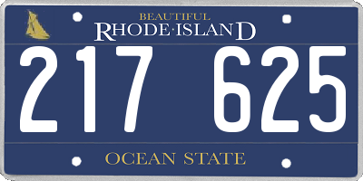 RI license plate 217625