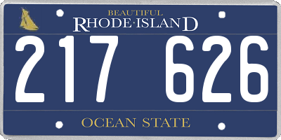 RI license plate 217626