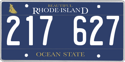 RI license plate 217627