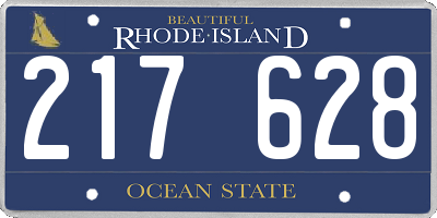RI license plate 217628