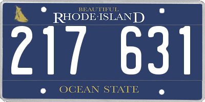 RI license plate 217631