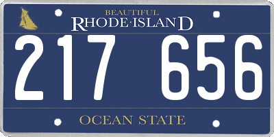 RI license plate 217656