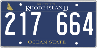 RI license plate 217664