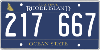 RI license plate 217667