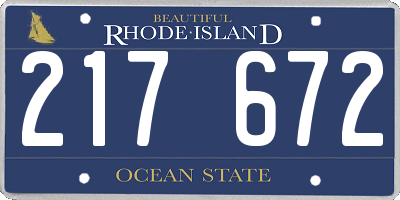 RI license plate 217672