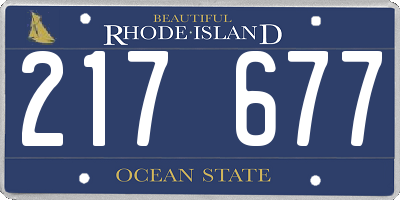 RI license plate 217677