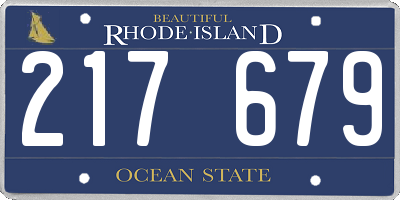 RI license plate 217679