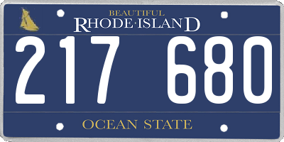 RI license plate 217680