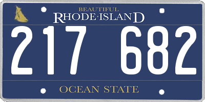 RI license plate 217682