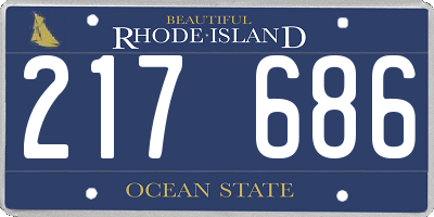 RI license plate 217686
