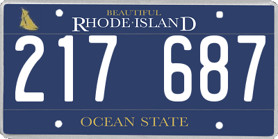 RI license plate 217687
