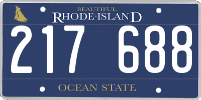 RI license plate 217688