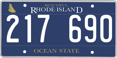 RI license plate 217690