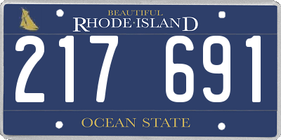 RI license plate 217691