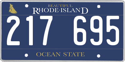 RI license plate 217695