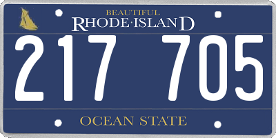 RI license plate 217705
