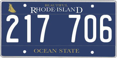 RI license plate 217706