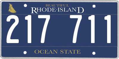 RI license plate 217711