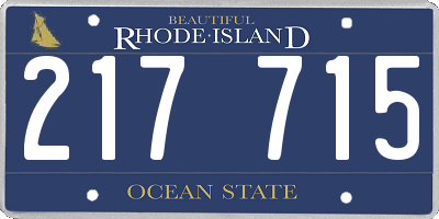 RI license plate 217715