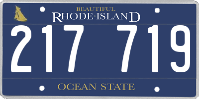RI license plate 217719