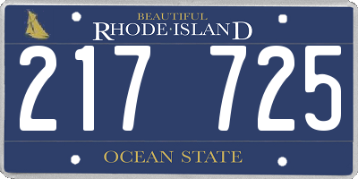 RI license plate 217725