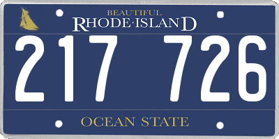 RI license plate 217726