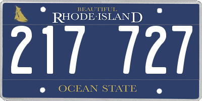 RI license plate 217727