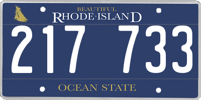 RI license plate 217733