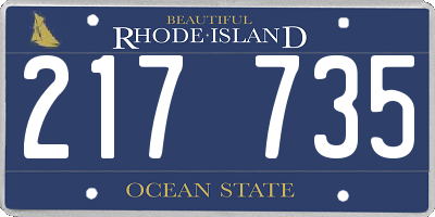 RI license plate 217735