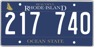 RI license plate 217740