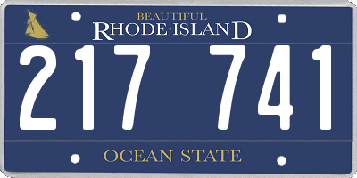 RI license plate 217741