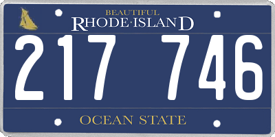 RI license plate 217746