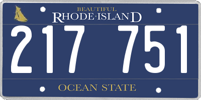RI license plate 217751
