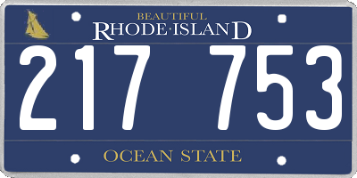 RI license plate 217753