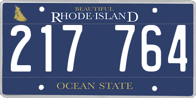RI license plate 217764