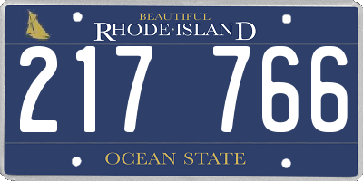 RI license plate 217766
