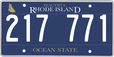 RI license plate 217771