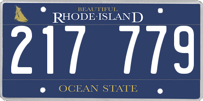 RI license plate 217779