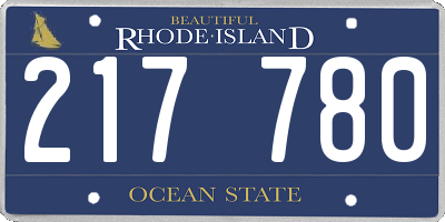 RI license plate 217780