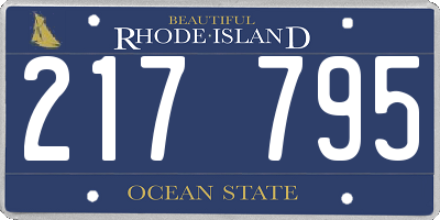 RI license plate 217795
