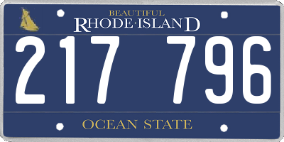 RI license plate 217796