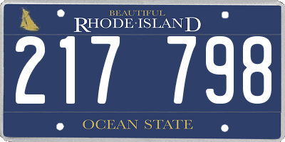 RI license plate 217798