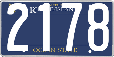 RI license plate 2178